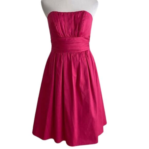 David's Bridal Dresses & Skirts - David's Bridal Women's Formal Ruched Bodice Strapless Dress Cotton Pink Size 2